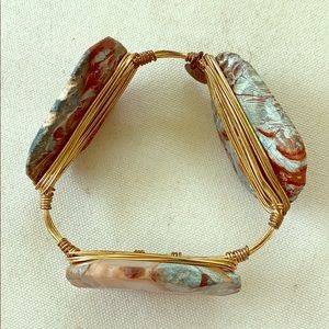 Bourbon and Bowties bracelet Size Small. Turquoise